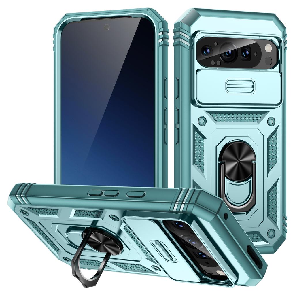 For Google Pixel 9/Pixel 9 Pro Case Camshield Rotary Kickstand TPU+PC Phone Cover