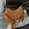 Wholesale Maillard Brown Fringed Bag 2025 Autumn New Bohemian Retro Versatile Messenger Bag