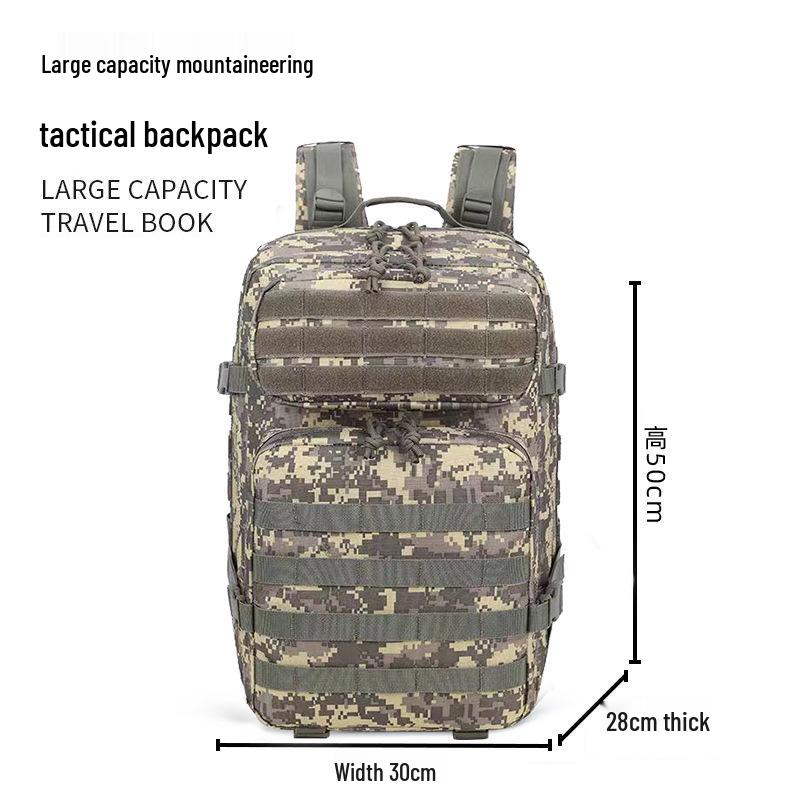 45L Camouflage Tactical Sports & Mountaineering Backpack: Large Capacity 3P Assault Pack