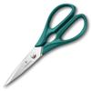 Victorinox Kitchen Scissors for Opening Jar Cracking and Features Sharp Green Microwave Stainless Steel Scissors, Multi-Purpose Caps, Nuts, More,
