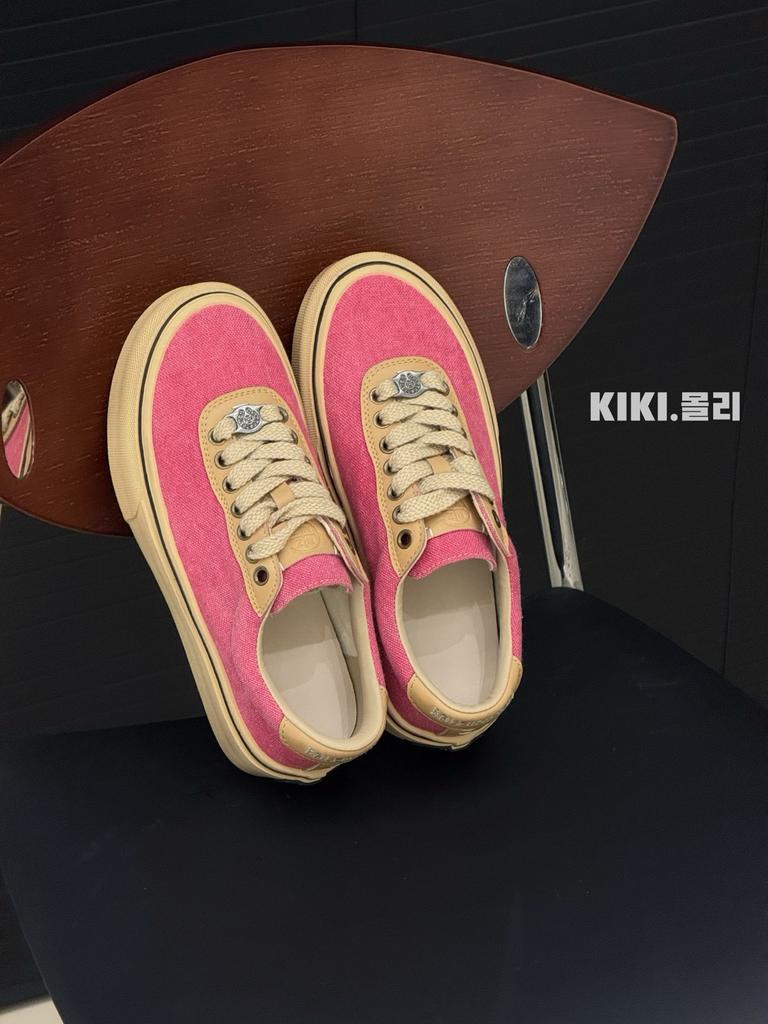 New platform pink breathable canvas shoes women's versatile sports and leisure shoes board shoes women's shoes