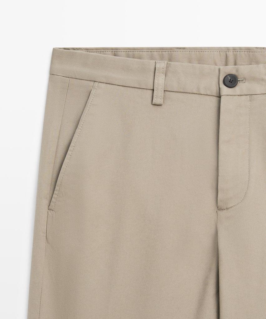Masimodutti Cotton Blend Slim Fit Pants