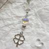 Four-leaf Clover Beaded Cell Phone Lucky Keychain Clover Keychain