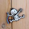 3D Skeleton Wall Decoration Electric Shock Skeleton Wall Decal Stick-On Halloween Gothic Wall Art Decor for Electric Boxes Wall Socket