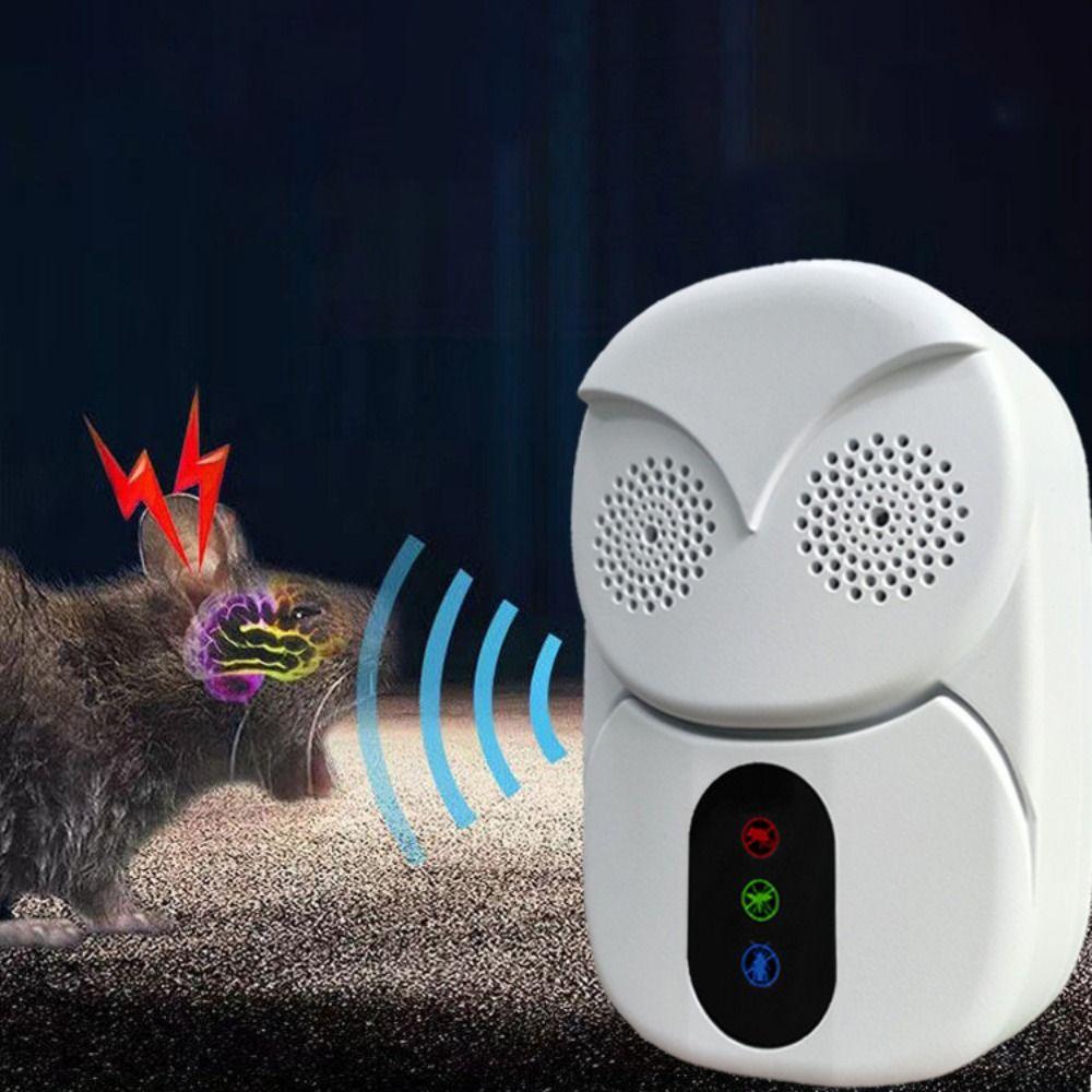 AI Smart Chip Ultrasonic Rodent Repeller Cyclical Frequency Pest Repeller Outdoor Use