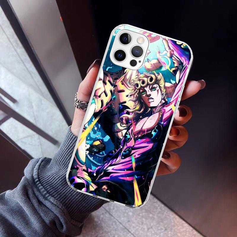 

JoJo Adventure Giorno Giovanna Phone Case For iPhone 17 Air 11 13 Mini 14 15 Plus 16 12 Pro Max 16E SE 7 8 Pattern Soft TPU Back iPhone 14