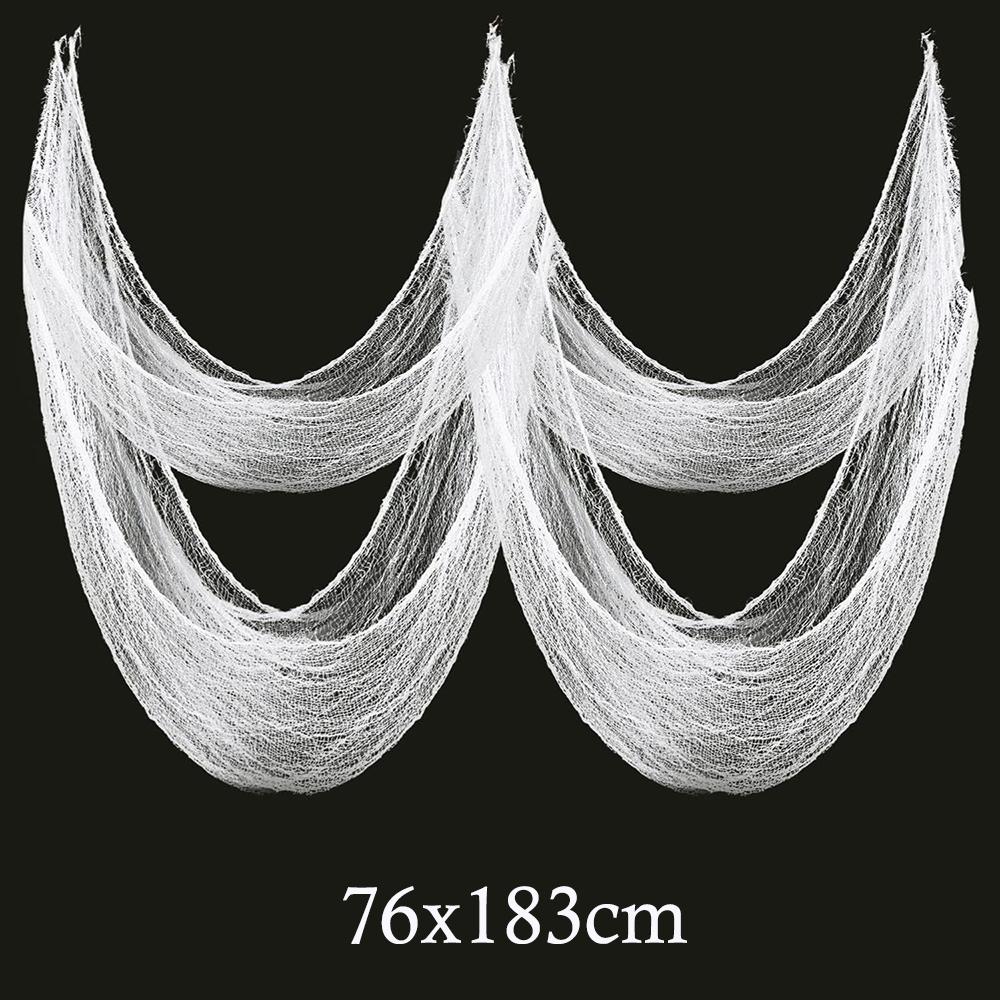1/2pcs Halloween Gauze Cloth Decoration Black Scary Spooky Halloween Gauze Fabric Cloth Home Decor Indoor Outdoor Creepy Cloth