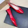 Fashion 2025 New Pointed Toe Women's Flat Shoes Patent Leather Work Boat Shoes Large Size Women Shoes 42 43 Loafers Women Zapatos Mujer