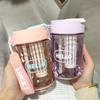Hello Flower Tea Cup 580ml Double Drinking Portable Plastic Tumbler For Summer Outdoor Use