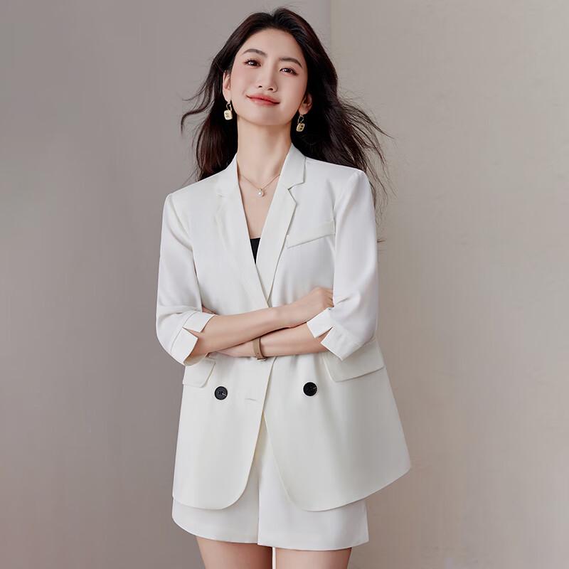 Women's Summer Half-Sleeve Blazer & Shorts Set