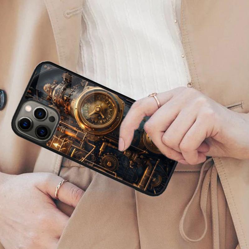 Steampunk Gears Levers Engine Magnetic Phone Case For APPLE iPhone 17 Air 16 14 13 12 Pro Max 15 Plus Wireless MagSafe Cover