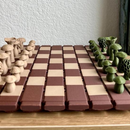 1 juego de ajedrez magnético con setas del bosque y tablero enrollable para niños y adultos, portátil, educativo, de viaje.
