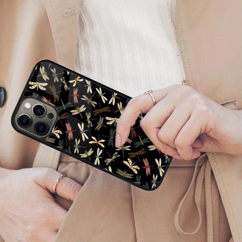 Libellen-Insektenmuster Magnetische Handyhülle Für APPLE iPhone 17 Air 16 14 13 12 Pro Max 15 Plus Laden Mit MagSafe Hülle