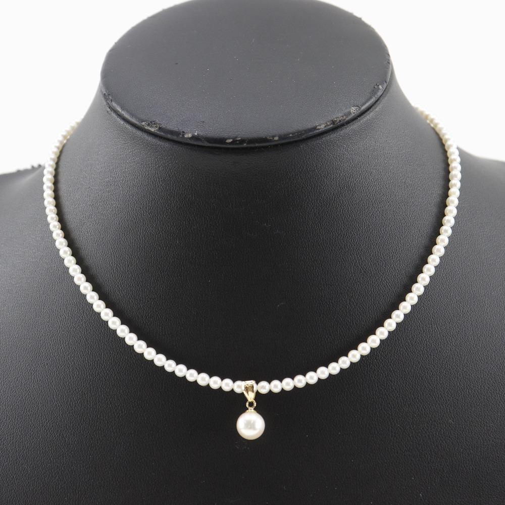 Baby-Perlenkette K18 Gelbgold/Perle 7g Damen Gebraucht