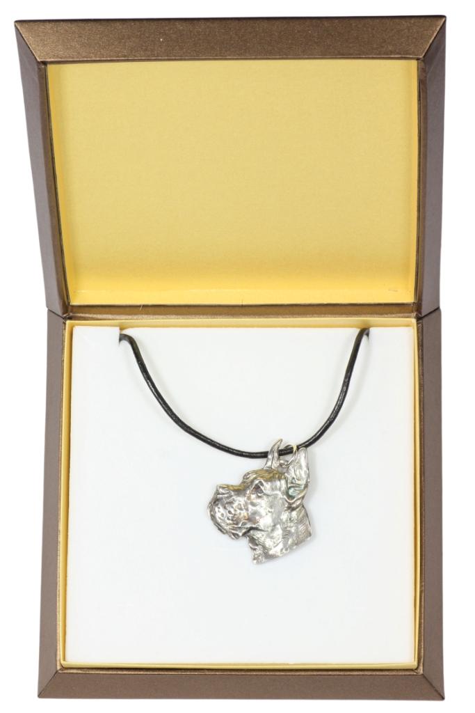 Great Dane I – Dog necklace in gift box, silver-plated locket for dog fan | Art-Dog