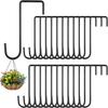 2Pcs Fence Hooks Patio Hooks Brown Powder Coated Steel Hangers Fits Easily for Vinyl Fences Indoor & Outdoor Hanging Lights