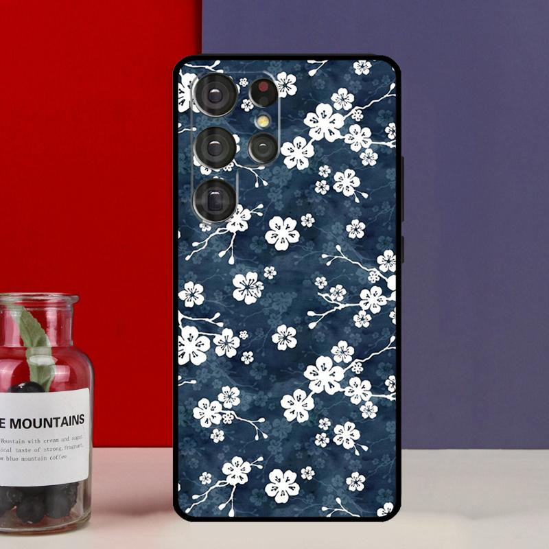 Cherry Blossom Floral Funda Case For Samsung Galaxy S25 Ultra S9 S10 S20 S21 FE S22 S23 Plus S24 Ultra Phone Cover