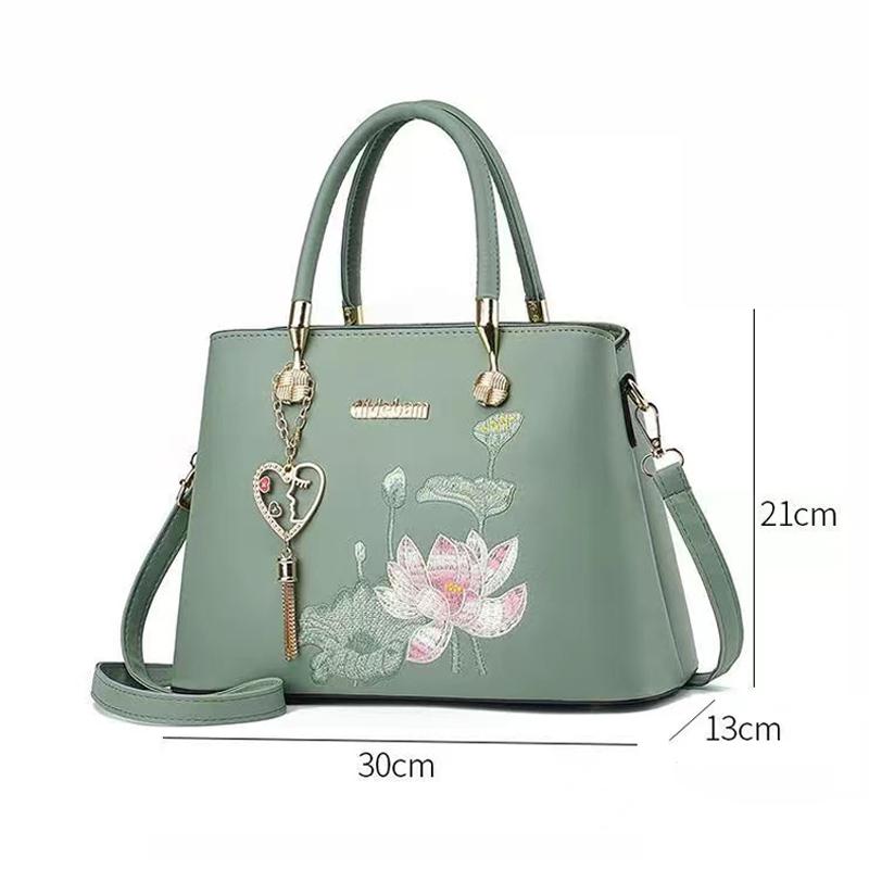 Women New Chinese Style National Style Lotus Handbag Quality Shoulder Bag Messenger Bag On Behalf of Bags