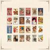 1pack/48pcs Stamps Stickers Retro Literary Decoration Material Diy Handbook Card Collage Landscaping Stickers Self-adhesive Sealing Stickers
