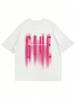 Letter Print Cotton Unisex Tshirt Fashion Brand Summer Round Neck Casual Short Sleeve Loose Basic Top New Arrival Tee S3xl
