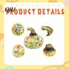Unique Glass Art Pendant Hand Blown Pumpkin Figurine, Creative Adornment for Desktop Decoration, Fall Rainbow Light Refraction Decor