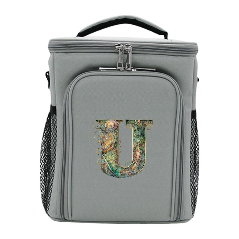 Food Storage Handbag Large Capacity Food Tote Crossbody Lunch Bag Durable Simplicity Outdoor Organizer Case Graphic Letter Print