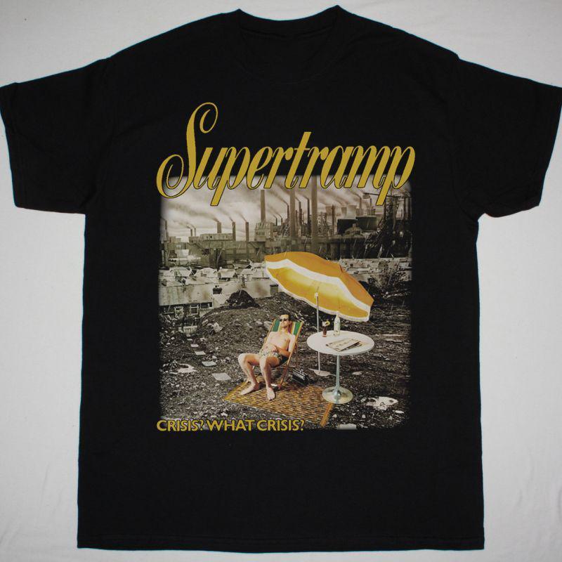 Supertramp Crisis What Crisis Short Sleeve T-Shirt Full-Size S to 5XL 1L411 Unisex T-Shirt S