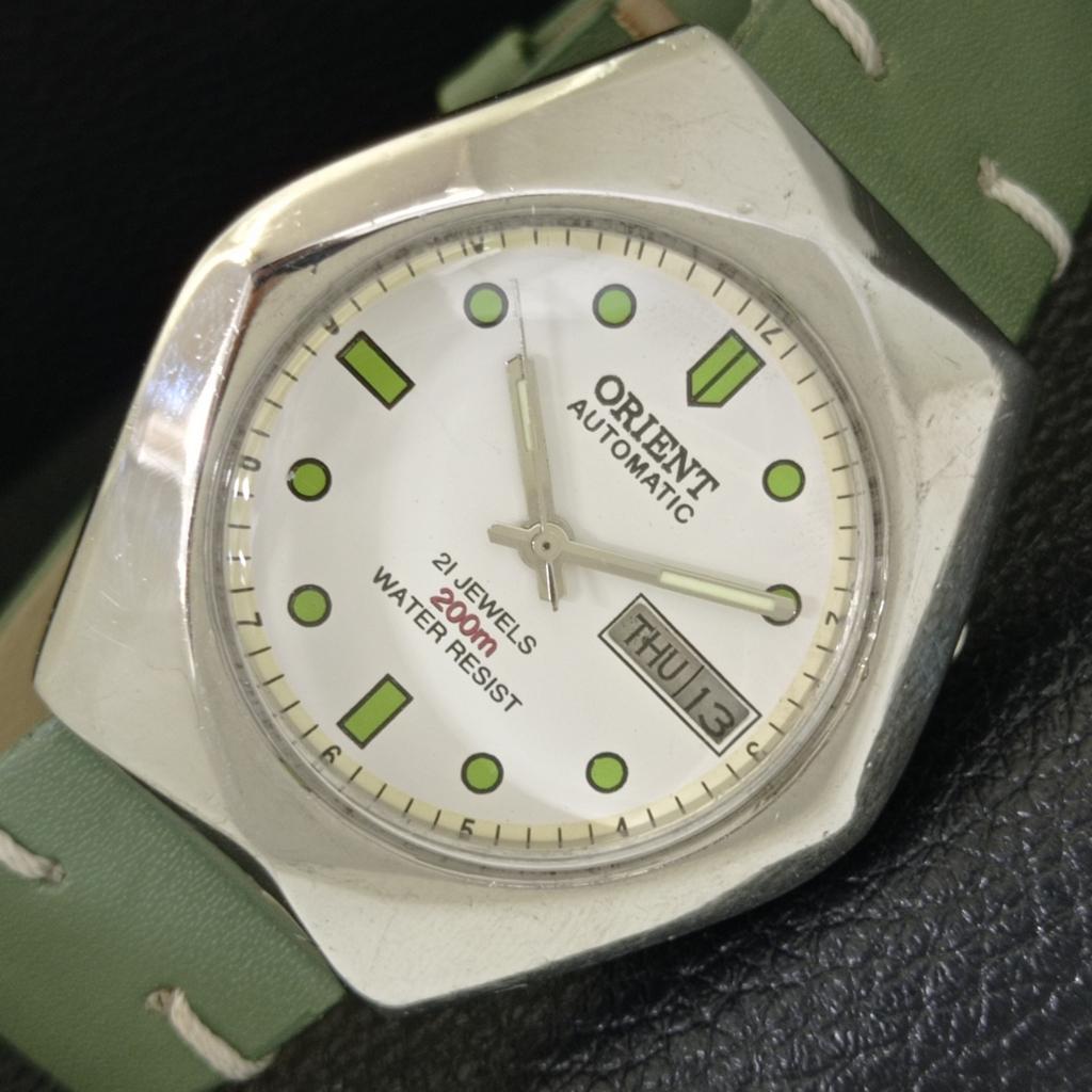 

ВИНТАЖНЫЕ МУЖСКИЕ ЧАСЫ ORIENT AUTOMATIC 46941 ЯПОНИЯ С БЕЛЫМ ЦИФЕРБЛАТОМ a700686-5 R204-a700686