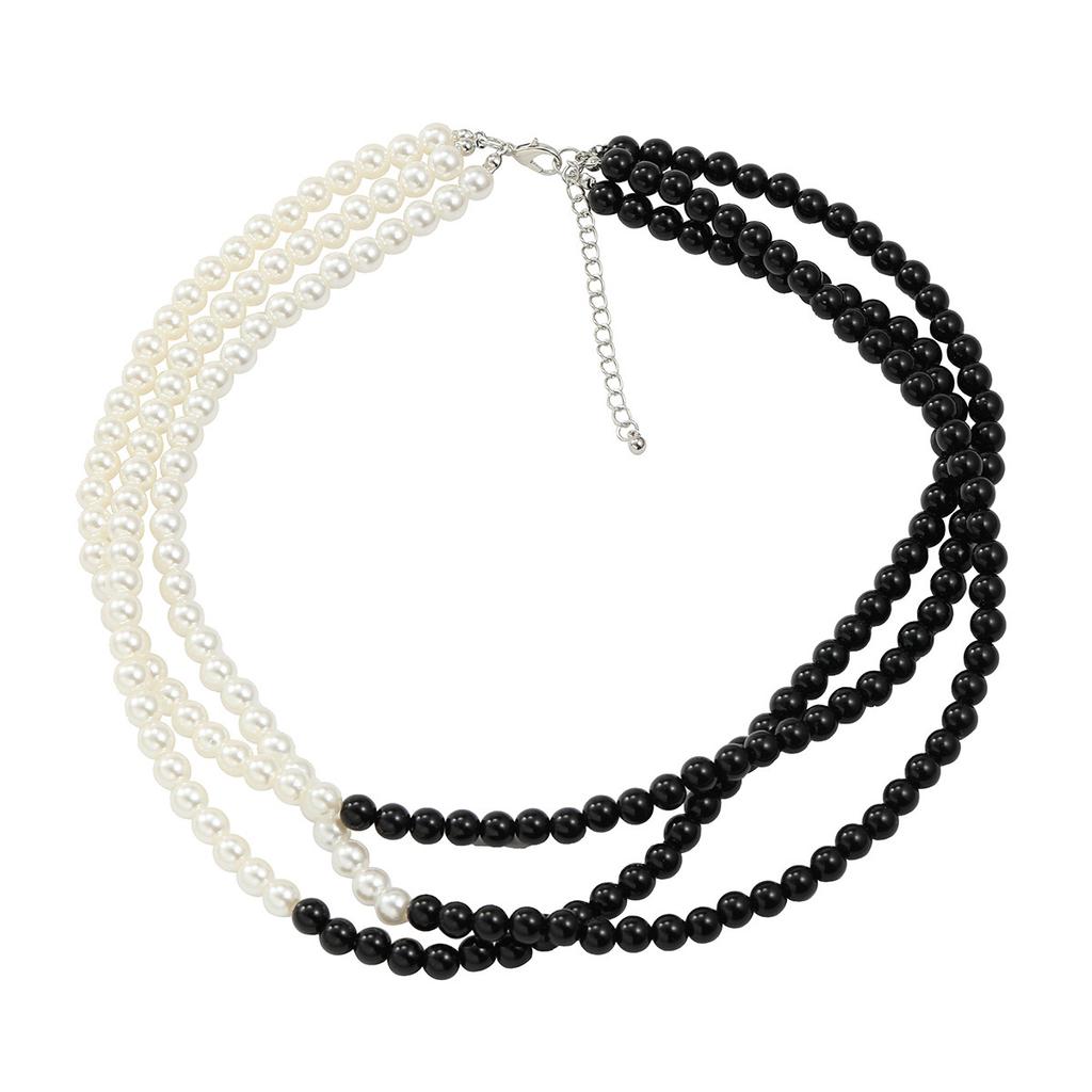 Multi-layer Imitation Pearl Necklace Exaggerated European and American Neckwear Women's Elegant Banquet Bridal Accessories Necklace