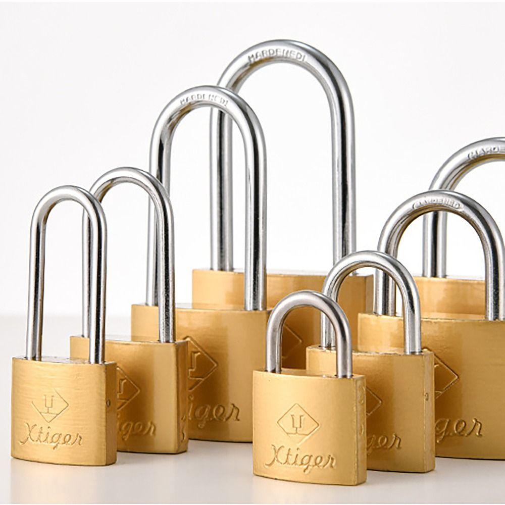 with 3 Keys Copper Lock Anti-theft Student Household Lock Brass Padlock  for Travel Suitcase