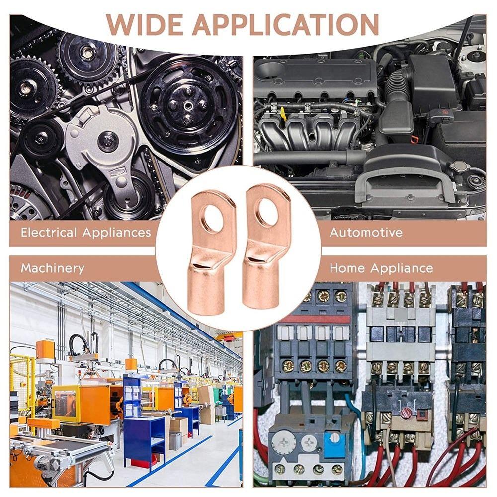 100PCS Wire Lug Crimping Tool Ring Terminal Connectors Wiring Connectors  Home Applications
