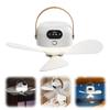 Wireless Tent Fan with 3 Speeds Timer Tent Ventilator Cooler LED Light Rechargeable for Outdise Canopy Porch Gazebo Beach