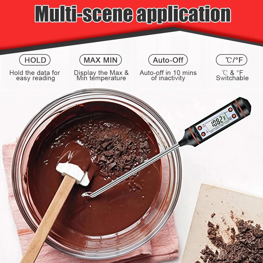 Kitchen Oil Thermometer Needle Food Meat Milk Instant Reading Meat Digital Thermometer Tester with Probe, Kitchen Accessories