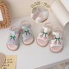 Ins Girls Sandals [Mint and Cherry] Spring and Summer New 23273 French Open-toe Double Open Velcro