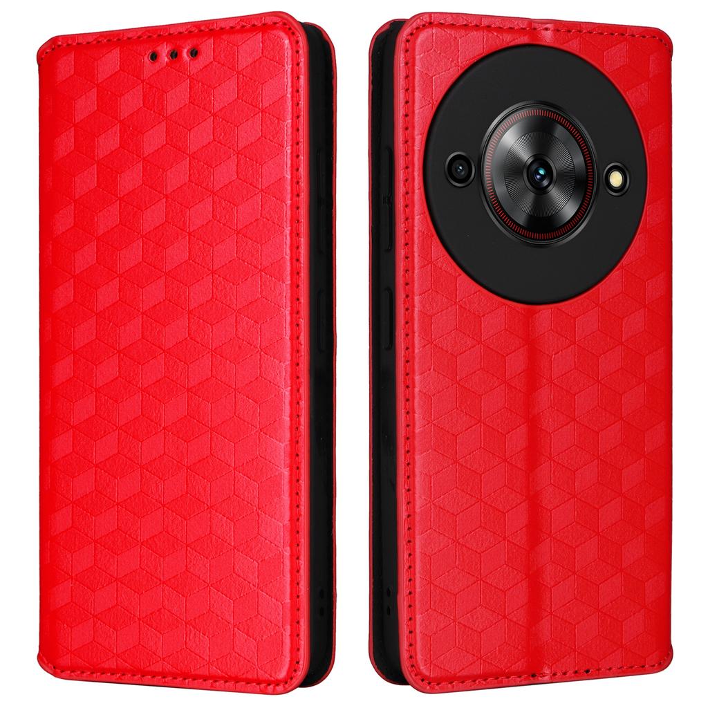 For ZTE Blade A75 5G/nubia Focus Wallet Case Rhombus Imprinted Leather Phone Cover