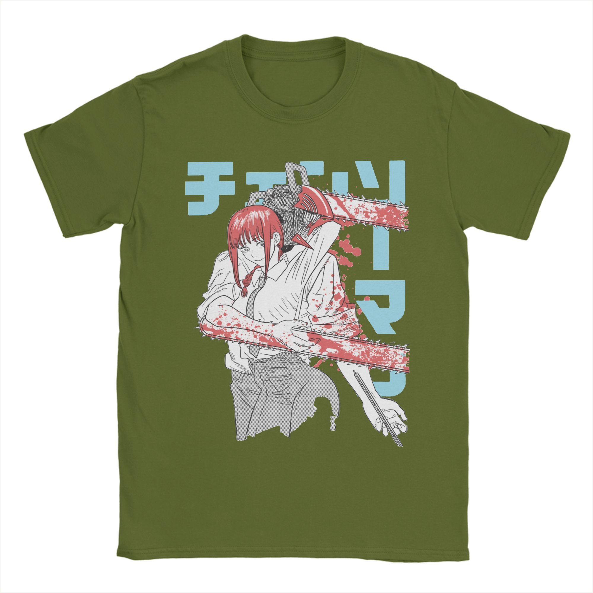 

Chainsaw Man Denji Makima T-Shirts for Men Anime Amazing Cotton Tees Crew Neck Short Sleeve T Shirt Summer Clothes 4XL