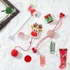 1 Set Christmas Cat Toys Cats Rattle Ball Plush Mice Cat Teaser Wand Kittens Stress Relief Interacting Toys for Cats Play Training Christmas Gift