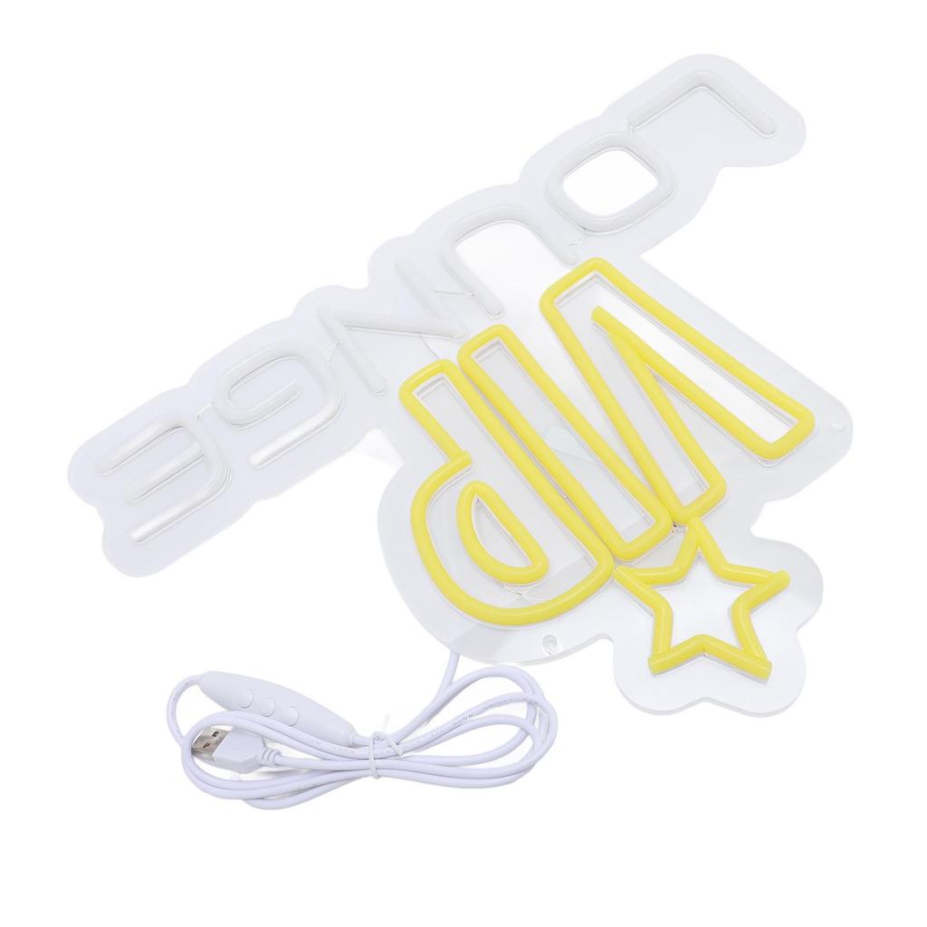 LED Neon Light VIP LOUNGE Lighting Sign for Wall Decoration Nightclub Bar Hotel Nail Salon 5V Power Interface