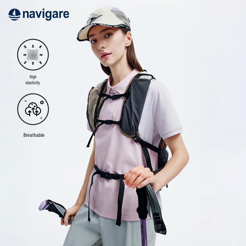 Navigare Women's Short Sleeve Casual Polo Shirt