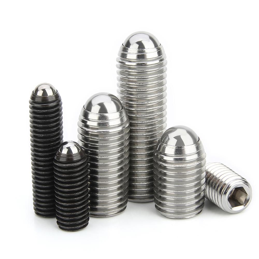10 PZ M5 M6 M8-M16 Nero Grado 12.9 Acciaio Inossidabile 304 Esagonale Incassato Allen Sfera Spingente Punta Piatta Vite senza Testa Vite Prigioniera Bullone