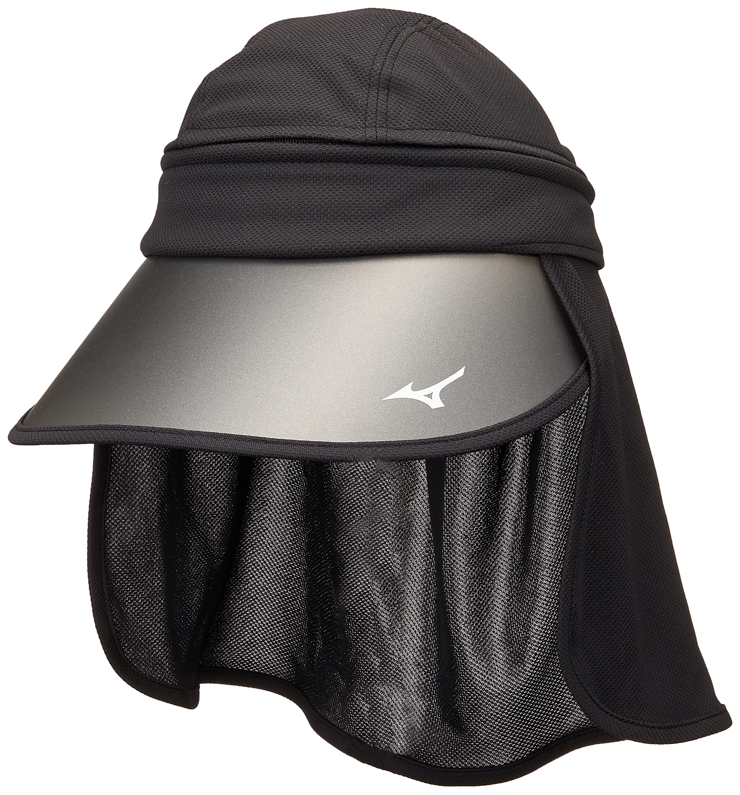 

Mizuno Солнцезащитный козырек с защитой от УФ-лучей и дезодорирующим эффектом, универсальный размер, женский, 4 способа ношения (Брим) Лента, E2MWA224, Черная, чёрный
