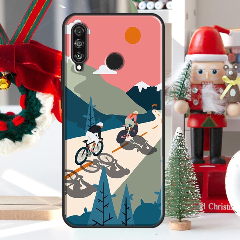 Bike Cycling Art For Huawei Honor 50 X9 X8 X7 Magic4 Pro P50 P20 P40 P30 Lite P Smart Z 2021 Nova 5T Case