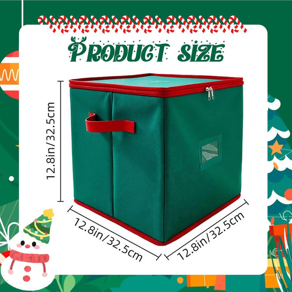 Christmas Decor Storage Box Store Holiday Convenient Home Organization Zippered Closure with
