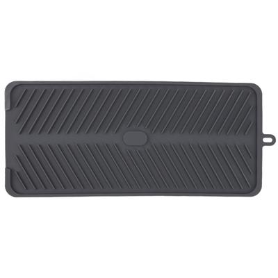 Silicone Drainage Pad Multipurpose Waterproof Collapsible Heat Resistance Thicken Silicone Dish Drying Mat for Kitchen