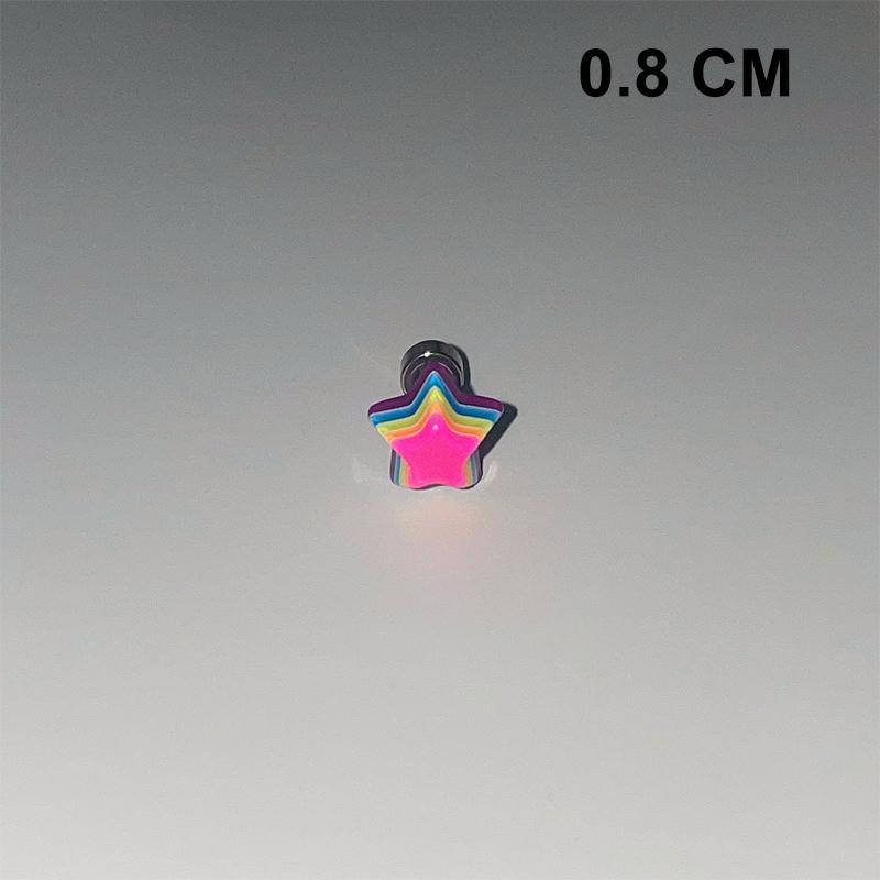 

Красочный Звездный Кольцевой Гвоздик для Кости Уха из Нержавеющей Стали Милые Серьги-Крестики в Виде Сердечек Любви для Женщин Аксессуары для Пирсинга Тела