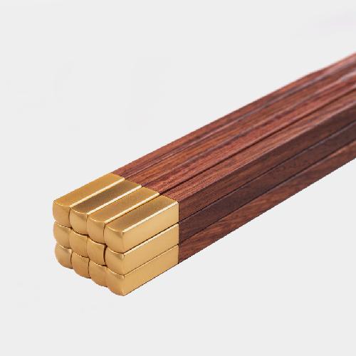 22.5cm Japanese Style Non-slip Natural Wood Chopsticks with Ties Sushi Chopsticks Set for Restaurant Kitchen Tableware