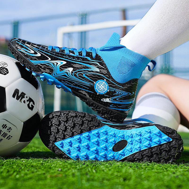 High-Top Fußballschuhe Stollen Grundschulspiel Jugend gebrochene Nägel Trainingsschuhe Fußballschuhe für Erwachsene 32-46