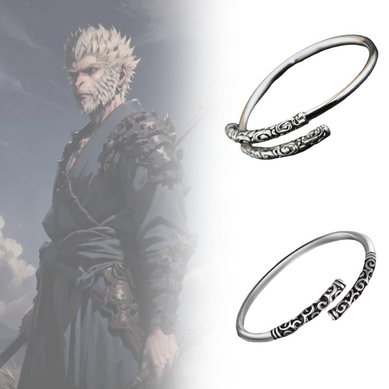 Wukong Myth Black Golden Cudgel Adjustable Bracelet Retro Fashion Gift Couple