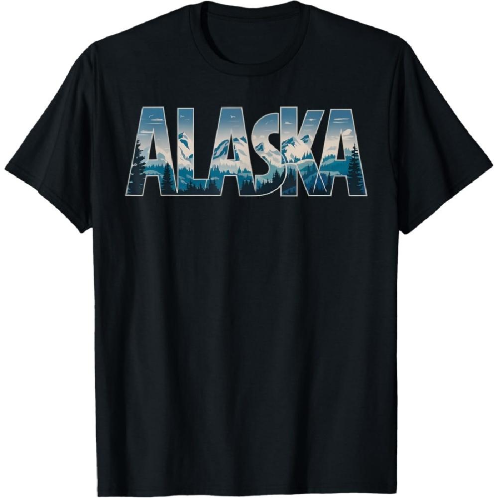 

Alaskan Snowy Mountain Alaska Day Gifts Mens Womens Alaska T-Shirt S