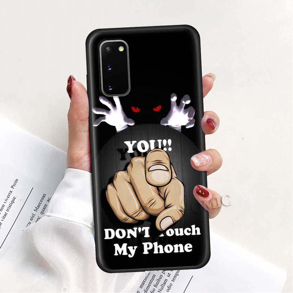 Do Not dont Touch My Phone Case for Samsung Galaxy A51 A71 A50 A21s S20 FE S21 Ultra A31 A10 A20e A41 A70 Black Soft TPU Cover